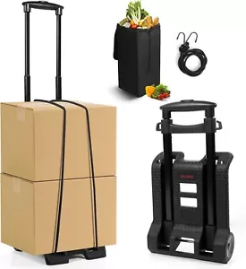SELORSS Folding Hand Truck, Heavy Duty 50Kg/110LBS Loading Capacity 2 Wheels - Picture 1 of 17