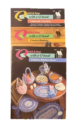 3 Annie's Quick & Easy With A Q Hook Country Kitchen Decor Basket Carriers - Image 1 of 4