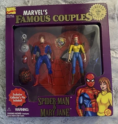 Marvel's Famous Couples - 蜘蛛侠和玛丽珍妮 - 盒子套装 - ToyBiz - 1996 — 第 1/4 张图片