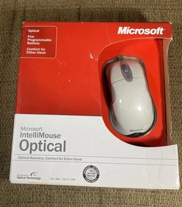 Microsoft IntelliMouse Optical PC MC PS/2 USB D58-00026 SEALED New in package - Picture 1 of 4