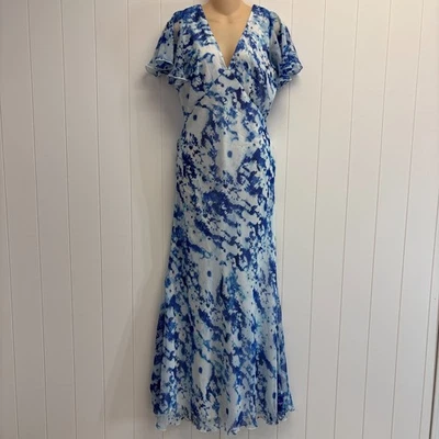 Top Shop Chifón Bebé Muñeca Acuarela Boho Chic Maxi Vestido Talla 8 Boda Evento Foto 1 de 4