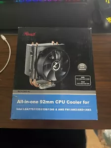 NEW Rosewill CPU Cooler Fan 92mm RCX-ZAIO-92 For Intel LGA775/1155/1156/1366 AMD - Picture 1 of 1