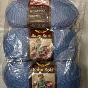 Lion Brand Yarns Baby Soft 3 X 140g - Picture 1 of 7