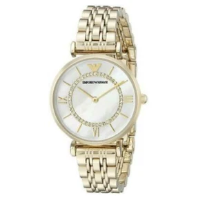Emporio Armani Women's Gold Tone Stainless Steel Hand Wrist Watch NWT AR1907 - Picture 1 of 3