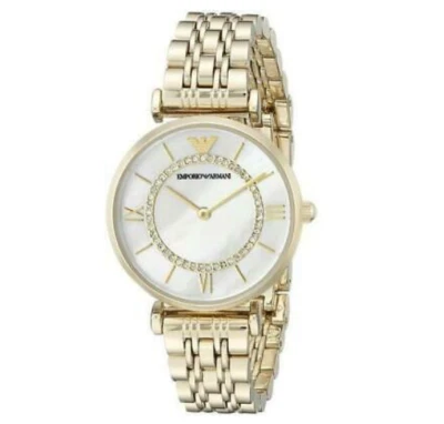 Reloj de pulsera Emporio Armani para mujer tono dorado acero inoxidable nuevo con etiquetas AR1907 Foto 1 de 3
