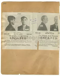 Avviso ricercato - 2 avvisi ricercati vintage - Hutchinson, KS - 1910 - Foto 1 di 1