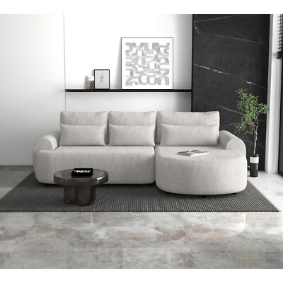 Ecksofa Olivio mit Wellenunterfederung, Ecke gepolstert beige, mit Relaxfunktion - Bild 1 von 4