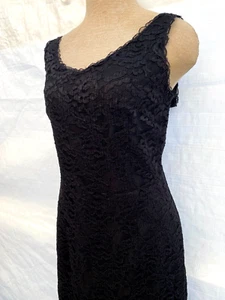 Vtg 80's..Black Lace..Sexy..Sheath..Dress..sz 10 - Picture 1 of 5