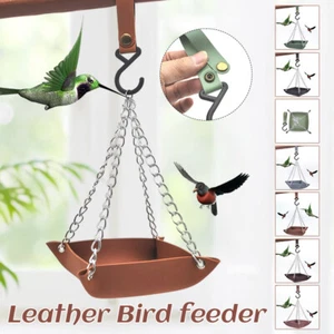 Hanging Bird Bath Feeder Set with Chain Outdoor Garden Patio Bird Feeder Tool - Imagen 1 de 24