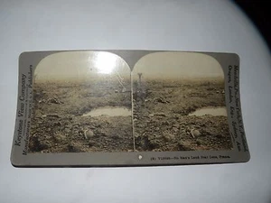 Primera Guerra Mundial tierra de nadie cerca de Lens Francia tarjeta estéreo piedra angular - Imagen 1 de 2