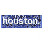 Bandana Stampa Houston Scatola Logo Ricamato Ferro Su Toppa - Esclusivo