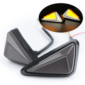 2x Señal de giro universal DRL DRL montaje al ras de motocicleta ámbar blanco - Imagen 1 de 12