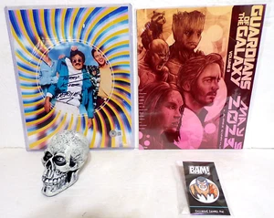 4 Limited Exclusives Signed Terry Kiser Bernie/Guardians Print/Sandman Skull/Pin - Picture 1 of 3