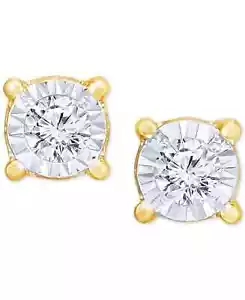 TRUMIRACLE Diamant Ohrstecker 3/8 ct. t.w. in 14k weiß gelb - Bild 1 von 8
