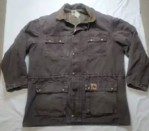 Giacca da lavoro foderata coperta Carhartt vintage invecchiata XL alta - Foto 1 di 10