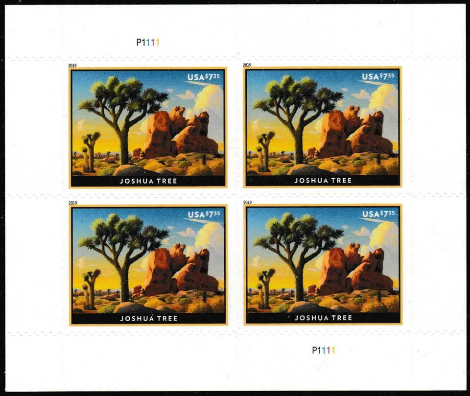 US 5347 Priority Mail Joshua Tree $7.35 sheet 4 MNH 2019 - Image 1 of 1