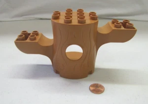 Lego Duplo Light Brown Tree Trunk Plant Base Segment For Forest Plant - Picture 1 of 3
