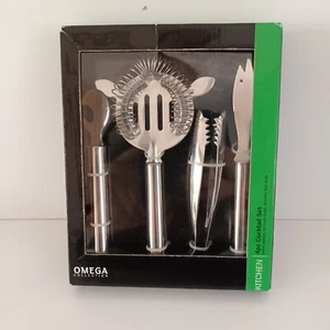 Set 4 accessori cocktail placcato argento 2002 - Foto 1 di 7