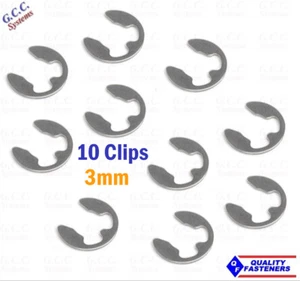 Quality Stainless Steel Replacement 3mm E-Clip Set For HPI Z243 and Others - NEW - Picture 1 of 1