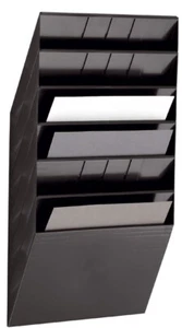 DURABLE Wand Prospekthalter Set "FLEXIBOXX 6" A4 6 Fächer schwarz - Bild 1 von 1