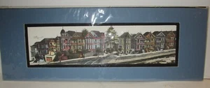 Mark Monsarrat Hand Colored Lithograph San Francisco Street Scene Long & Narrow - Picture 1 of 6
