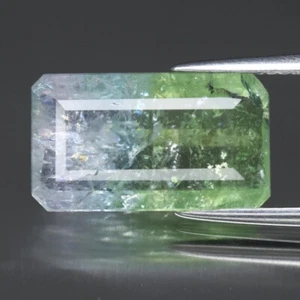 ๐ BGL 5.92ct Octagon Natural Particolor Tourmaline - Copper Africa Gem - Picture 1 of 5