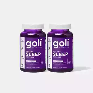 GOLI - SLEEP GUMMIES - Melatonin, Magnesium, Vit D - 240 ct (2 Bottles x 120ct) - Picture 1 of 6