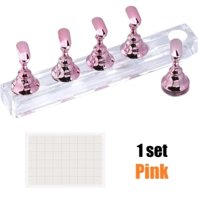 2x Soporte Magnético para Uñas Prensadas Exhibición Práctica Arte Soporte para Uñas Falsas Foto 1 de 4