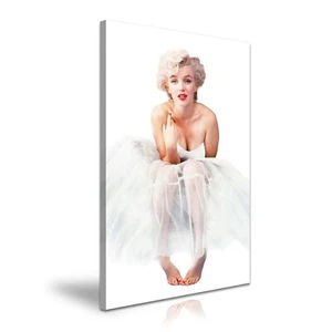 Ballerina Marilyn Monroe labbra rosse arte moderna stampa su tela ~ 5 misure - Foto 1 di 12