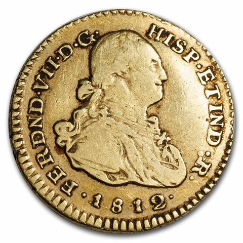 1808-1820 Colombia Gold Escudo Ferdinand VII Avg Circ - SKU#271374 Cover