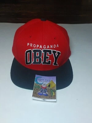 Бейсболка They Live Obey Propaganda красно-черная  - Изображение 1 из 4