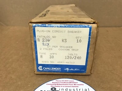 LOTE MIXTO 11 DISYUNTORES ENCHUFABLES CHALENGER 15AMP 20AMP 120/240V ENVÍO EL MISMO DÍA Foto 1 de 4