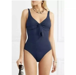 Melissa Odabash Lisbon ribbed underwire swimsuit Size 4 Blue One Piece $267 - Picture 1 of 11