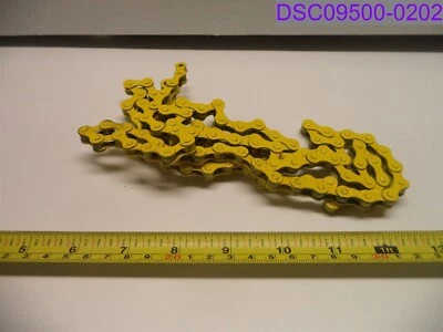Qty = 2: KMC Bicycle Chain 1/2" x 1/8" Single Speed Yellow P/N Z410A - Image 1 of 4