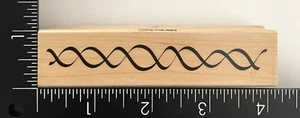 Hero Arts Wavy Graphic Wavy Braided Lines Border F4606 Wood Mounted Rubber Stamp - Bild 1 von 3