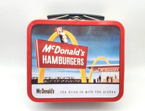 Mini metal vintage McDonald's Hamburgers coleccionable caja de almuerzo de lata - Imagen 1 de 7