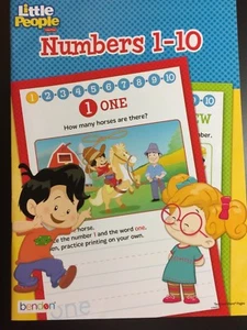 LITTLE PEOPLE BOOK NUMBERS 1-10 FISHER PRICE WORKBOOK KIDS LEARNING FUN SCHOOL - Imagen 1 de 2