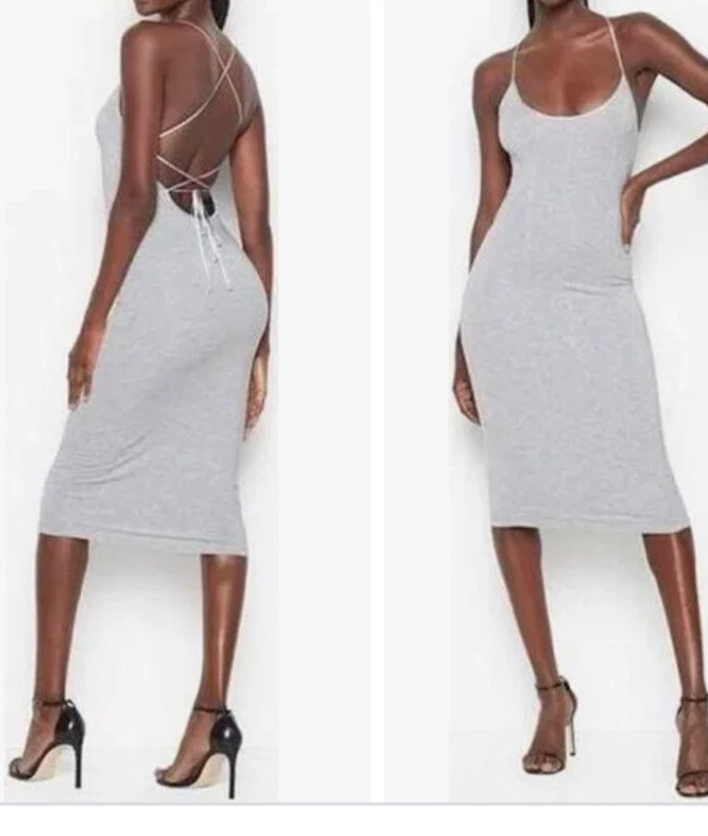 Victoria's Secret Modal 灰色绑带裙 XS — 第 1/1 张图片