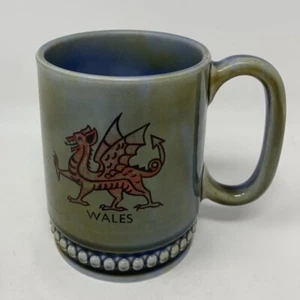 WADE Irish Porcelain COFFEE MUG 12 oz Cup WALES Welsh Dragon Emblem Ireland-Made - Bild 1 von 13