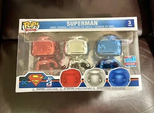 Funko POP! DC Heroes - Superman 3-Pack 2018 NY Con Shared Exclusive MINT - Bild 1 von 6