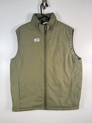 New Balance Unisex Full Zip Mockneck Comfort Puffer Tech Vest Green Sz M 22x27 - Image 1 of 4