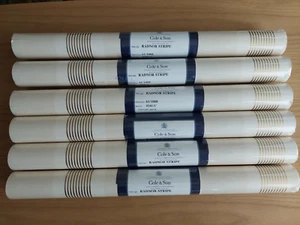 6 x Cole & Son RADNOR STRIPE Wallpaper Pattern 61/1008 Batch 4541/C - Picture 1 of 3