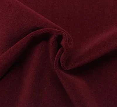BEACON HILL WOOL VELVET DARK SCARLET RED 100% WOOL UPHOLSTERY FABRIC BTY 55"W - Image 1 of 3