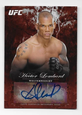 HECTOR LOMBARD 2014 UFC Topps Bloodlines auto /8 blue autograph  (x) - Image 1 of 2