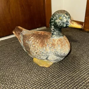Antike Gusseisen Ente Gartendeko Stockente Köder ORIGINALLACK Vogel 13” x 8,5” - Bild 1 von 8