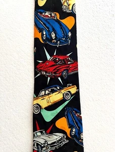 Classic sports cars of the world men's tie - Picture 1 of 3