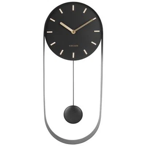 Karlsson Pendulum Charm Wall Clock Modern Steel Designer - Picture 1 of 9