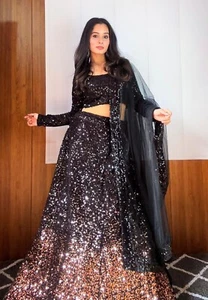 PAQUISTANÍ CHOLI LEHENGA LENGHA ROPA BODA FIESTA INDIA BOLLYWOOD DISEÑADOR EID - Imagen 1 de 8