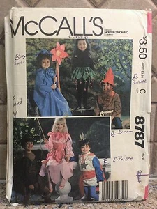 Costume vintage McCalls 8787 Robin Hood elfo gnomo principe principessa fiore 4-6 NON TAGLIATO - Foto 1 di 2