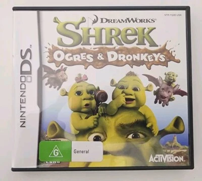 Nintendo DS Shrek Orgres and Dronkeys inc manual Fast Shipping — 第 1/2 张图片